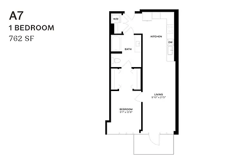Floor plan One Bedroom A7