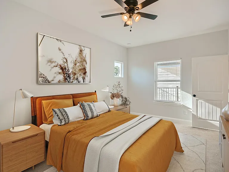 Bedroom 4. This image shows a virtually furnished space. Bedrooms come unfurnished.