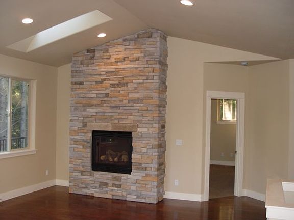 Stone Fireplace in Greatroom