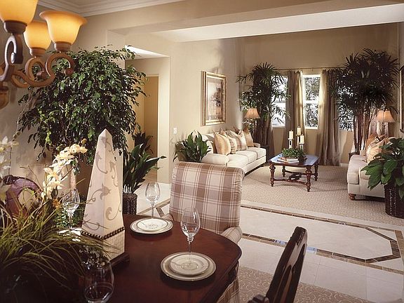 living room of model home