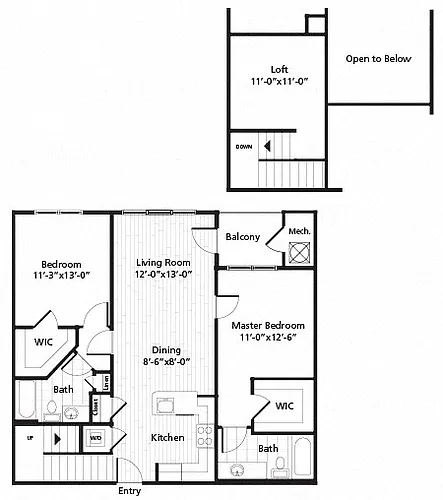 Floor plan C1L with Loft