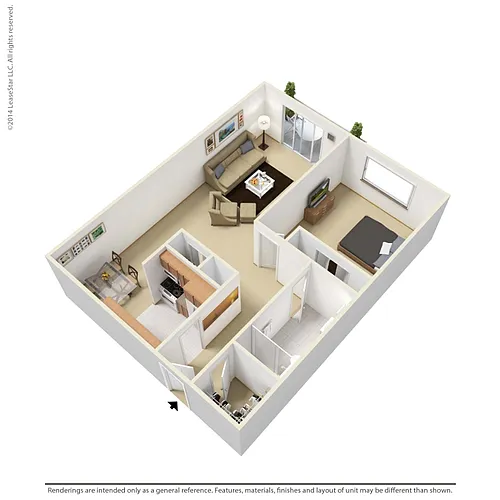 Floor plan 1 Bedroom - A1