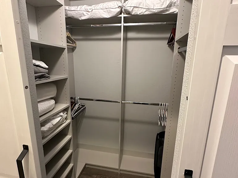 Primary Bedroom Closet View 1