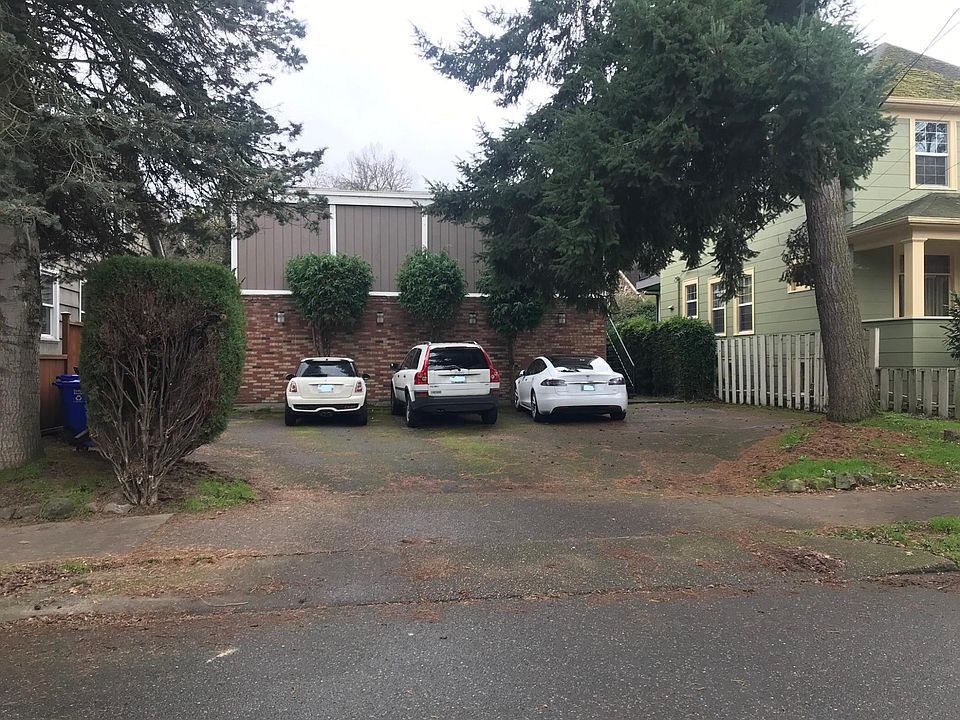 Off street parking in front of building