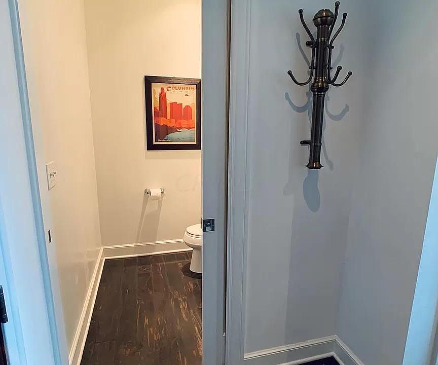Half-Bath Entrance- Sliding, Frosted Door.