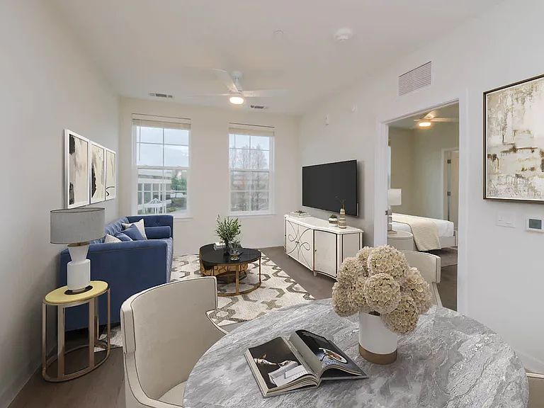 Living Room with Hard Surface Flooring