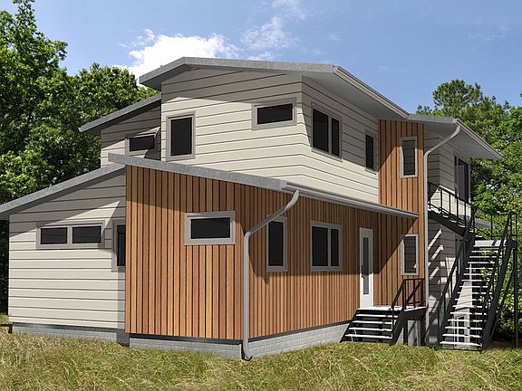 Building B front view exterior colors vary