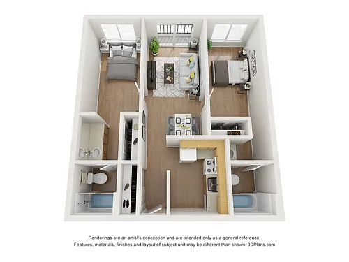 Floor plan 2X2 60