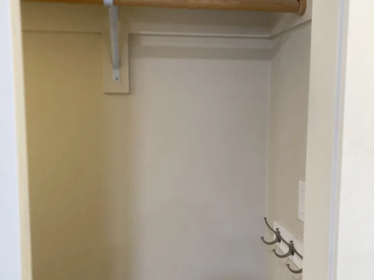 Coat closet with extra storage