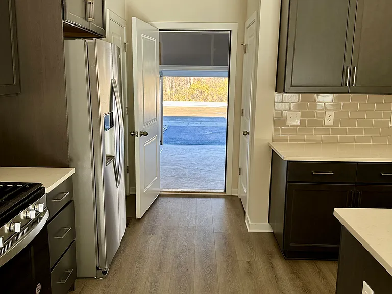 Garage door enterance