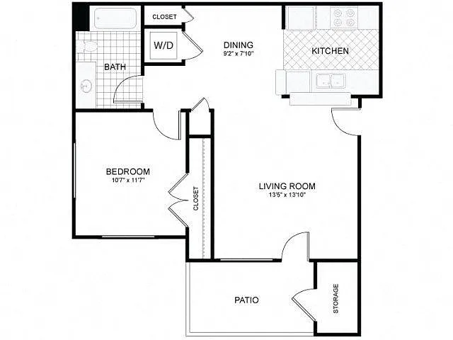 Floor plan 1x1 SM