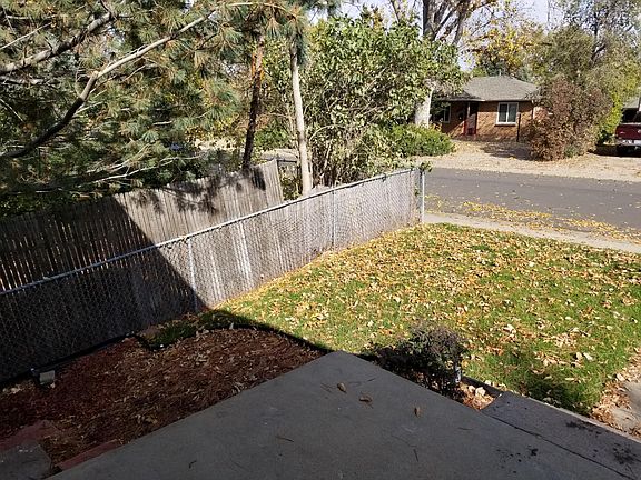 Front yard from porch with new sod