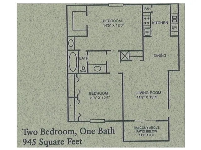 Floor plan 2-1B CLASSIC