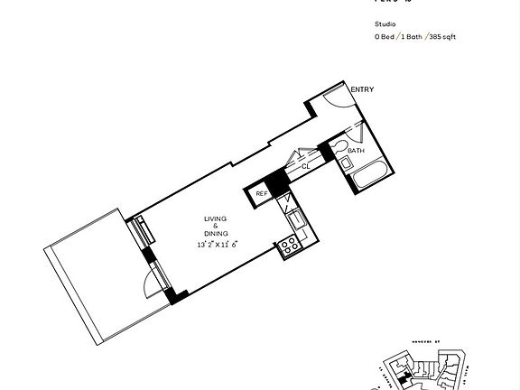 2nd image of 63 Wall St APT 1603