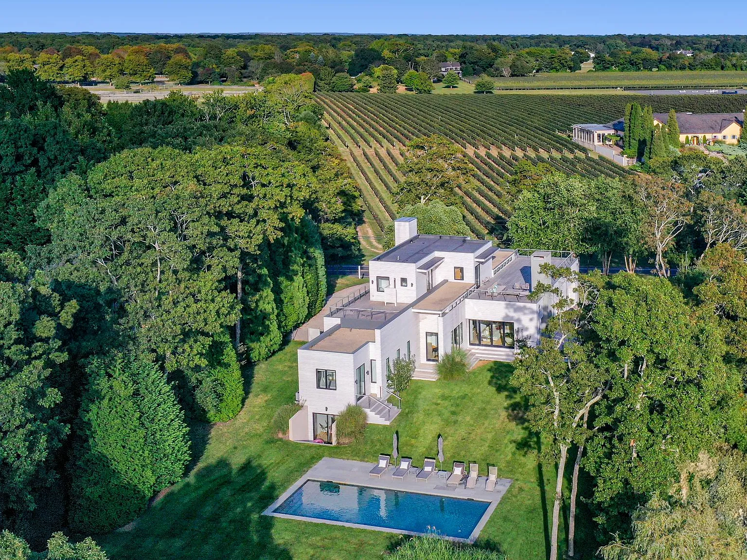 Breathtaking Panoramic Vineyard To Water Views Sagaponack Village — Photo 1