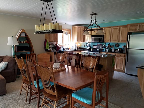 Eating area and kitchen