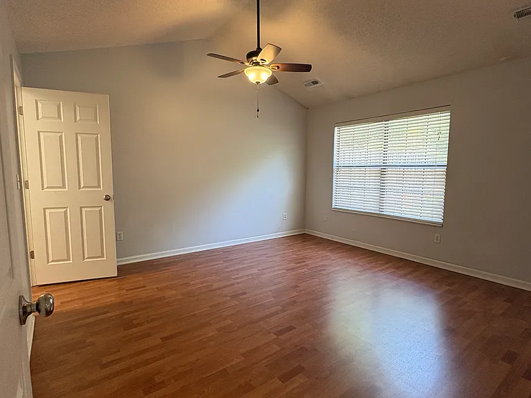 master bedroom view from door to living room