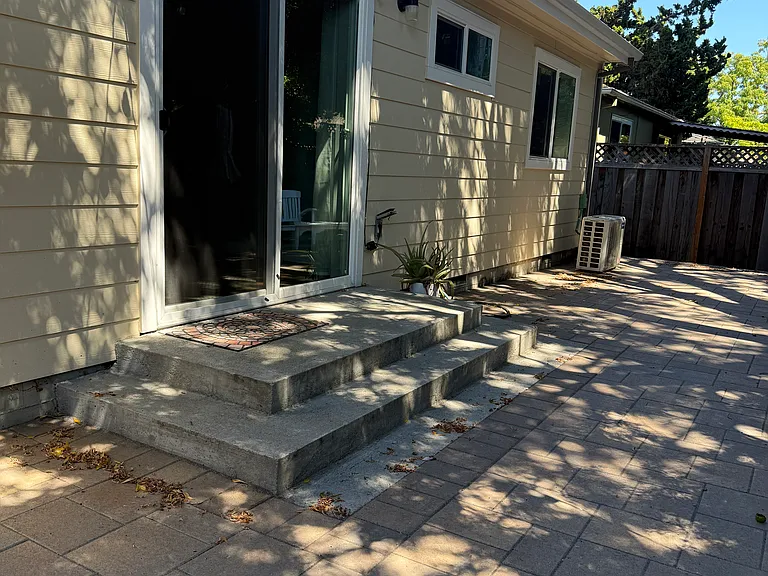 Private back patio