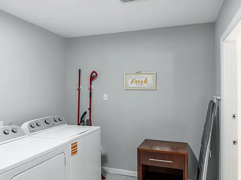 Brand new laundry machines and cleaning supplies
