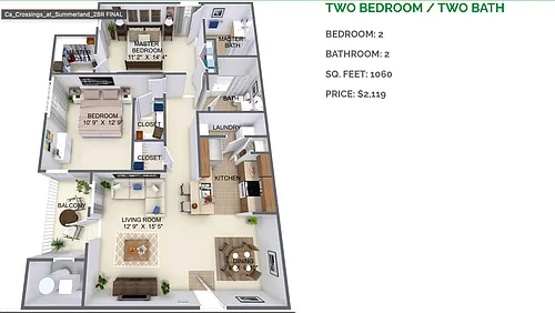 Floor plan Two Bedroom