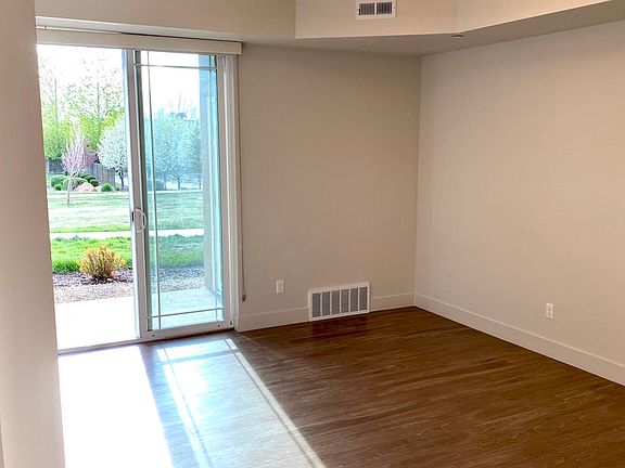 Living room showing sliding door.