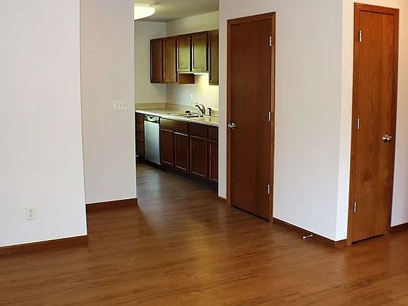 Living room into dining / kitchen