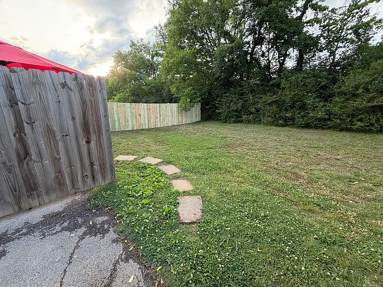 Large private back yard