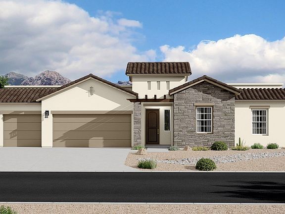 Tuscan Elevation - 3 Car Garage