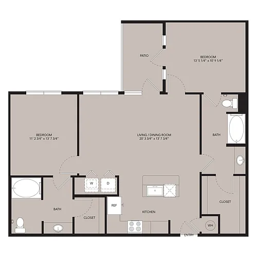 Floor plan B2-1152sf-B2.1