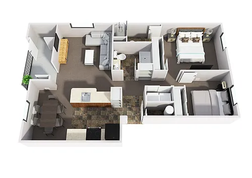 Floor plan 2x2 - Small