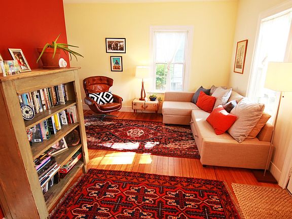 Looking south across ground floor living area