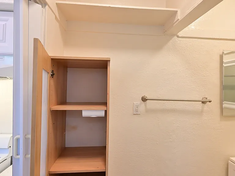 built-in storage shelf