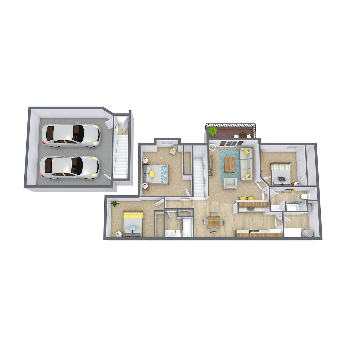 Floor plan Three Bedroom 32A