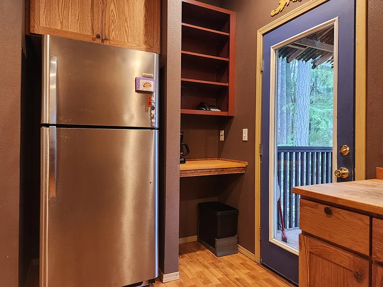 Kitchen nook and door to deck