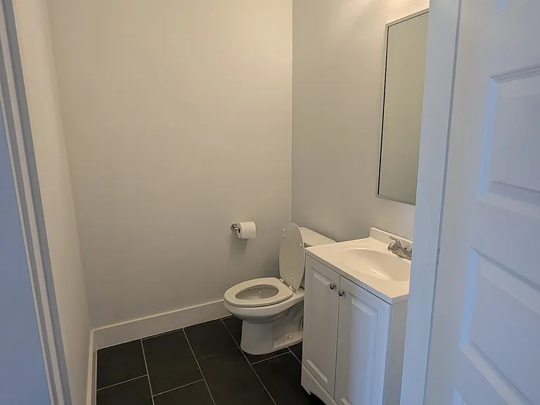 Spacious powder room
