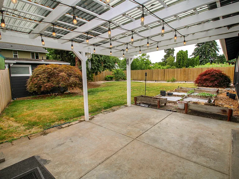 Back Patio and Garden Beds