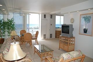 Looking towards the living room from the kitchen