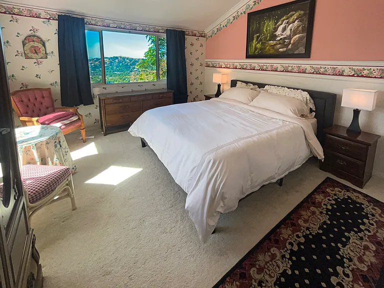 Master bedroom, beautiful mountain views