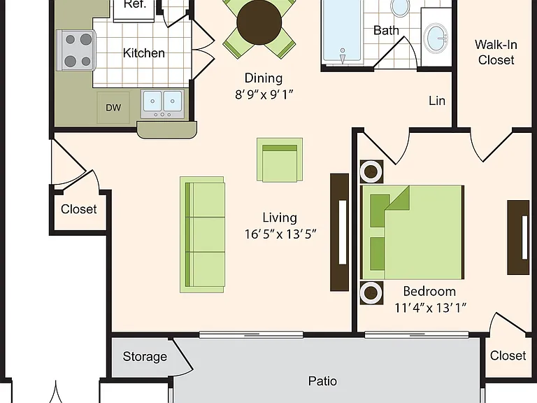 A1 | 1x1 | 740 sq ft A1 | 1x1 | 740 sq ft
