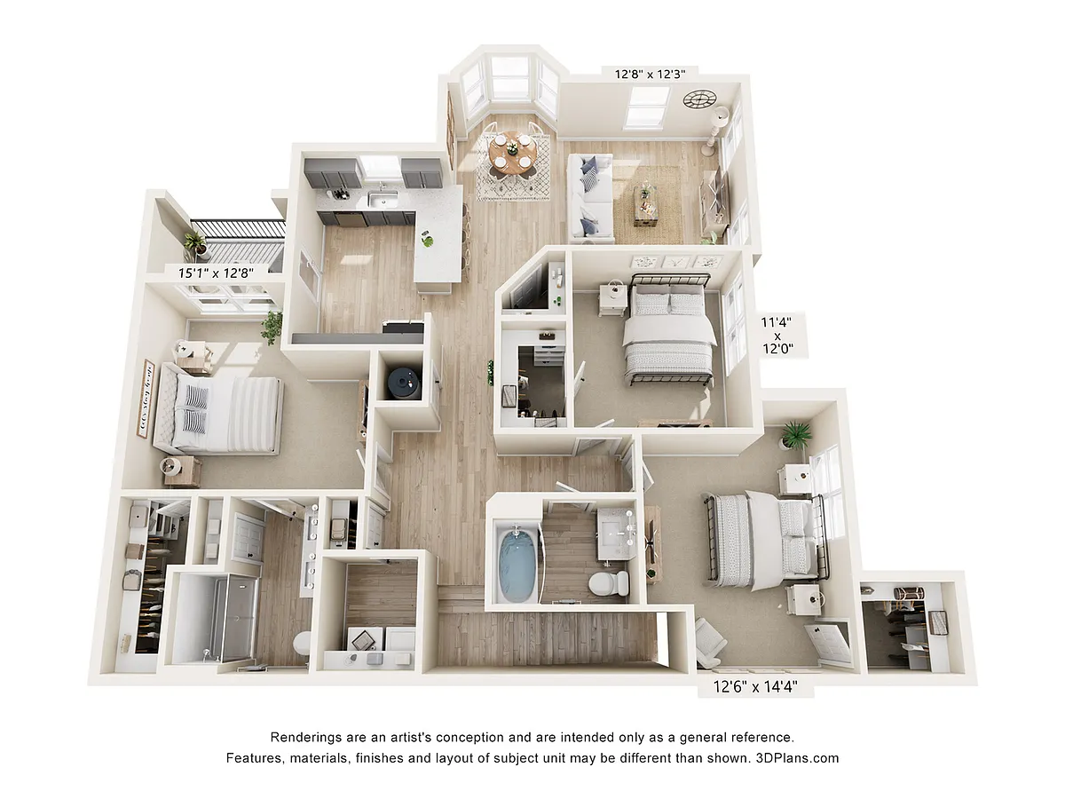 Floor plan BH-C1 (U) W/GARAGE