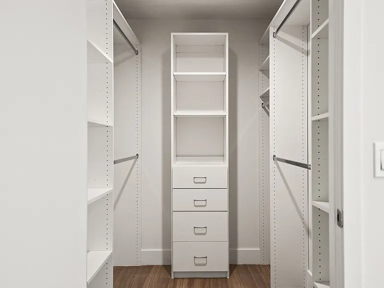 Walk-In Closet with Built-In Organizers