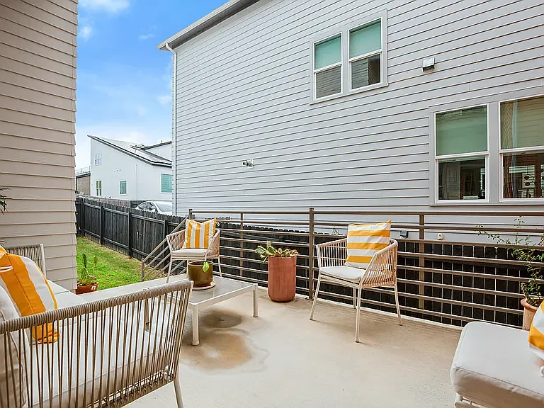 Bottom semi covered patio - perfect for hanging out with friends.
