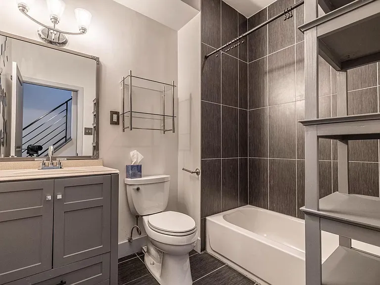 2nd floor bathroom with tub