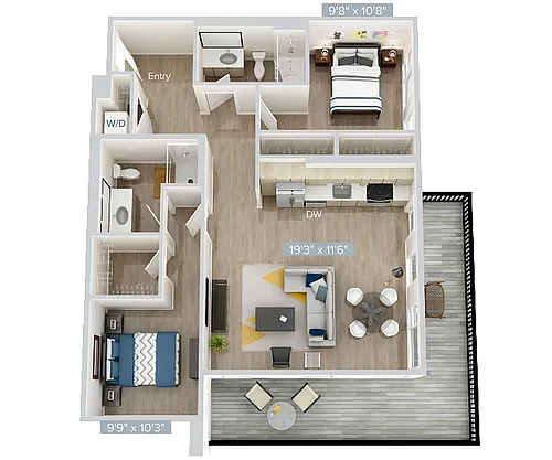 Floor plan Furnished-F-B3-1080