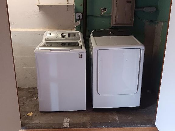 hidden large capacity washer and dryer