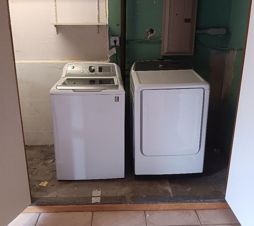 hidden large capacity washer and dryer