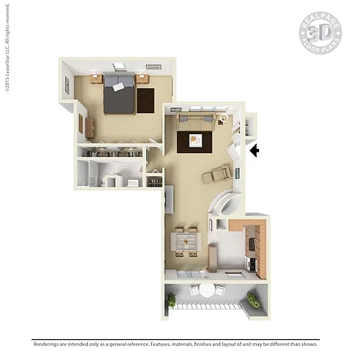 Floor plan 1 Bedroom