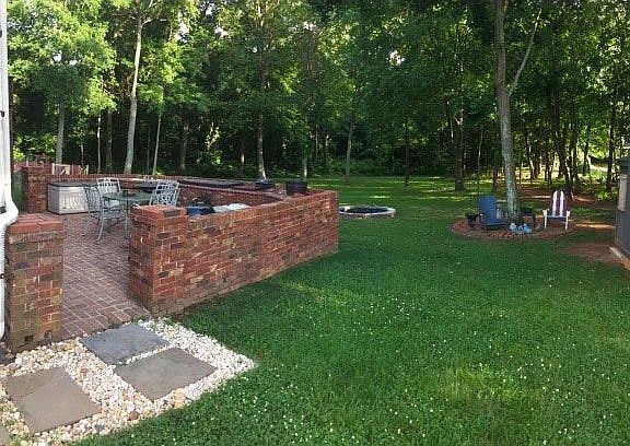 patio entrance, back yard