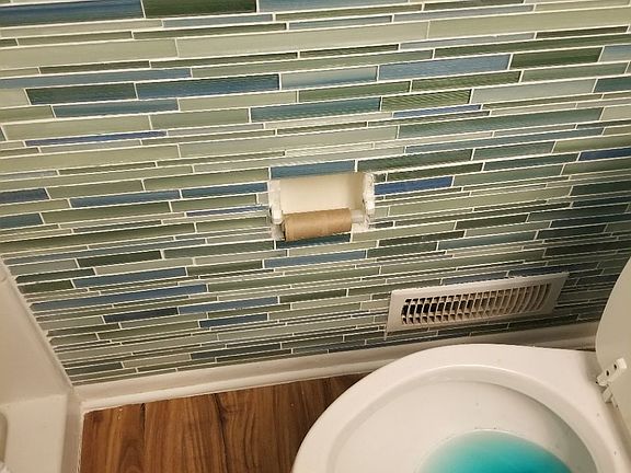 newly installed backsplash 