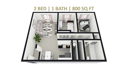 Floor plan 2 Bedroom